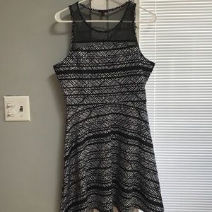 Black and white patterned dress